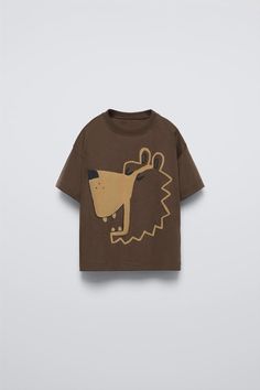 BEAR T-SHIRT - Brown | ZARA United States Kids Cartoons, Bear Graphic, Cartoon Outfits, Trench Jacket, Halloween News, Cardigan Sweater Dress, Zara Kids, Bear T Shirt, Book Stationery