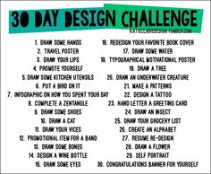 the 30 day design challenge poster