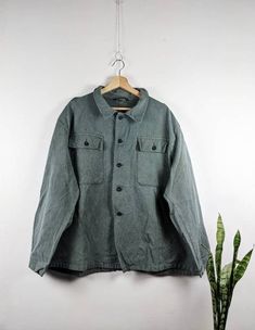 Check out this item in my Etsy shop https://www.etsy.com/listing/1028326906/vintage-french-work-jacket-chore-sanfor Vintage Relaxed Fit Button-up Shacket, Oversized Retro Cotton Outerwear, Vintage Outerwear With Relaxed Fit And Long Sleeves, Vintage Relaxed Fit Long Sleeve Outerwear, Vintage Utility Jacket With Lapel Collar For Spring, Vintage Outerwear With Buttoned Pockets And Lapel Collar, Retro Long Sleeve Utility Jacket For Fall, Retro Relaxed Fit Button-up Outerwear, Oversized Retro Long Sleeve Outerwear