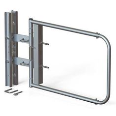 an image of a metal door frame with screws on the bottom and one side