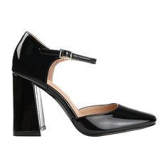 Add some vintage flair to your wardrobe with the Hesster heels by Journee Collection. This darling D'orsay is grounded by a covered block heel and a padded insole for a comfortable lift. A slim ankle strap, glossy patent vegan leather, and a soft square toe finish this exquisite look.Closure Type: BuckleShoe Heel Height: 3 1/2 InchesUpper/Outer Base Material: 100% PolyuretheneShoe Lining Material: PolyurethaneSole Material Content: 100% PolyurethaneToe Type: Square Toe, Closed ToeCare: Spot Cle… Patent Leather Court Shoes With Block Heel For Party, Party Patent Leather Court Shoes With Block Heel, Mary Jane Patent Leather Block Heels With Ankle Strap, Patent Leather Mary Jane Block Heels With Ankle Strap, Mary Jane Block Heels With Ankle Strap, Mary Jane Heels With Sculpted Heel For Formal Occasions, Patent Leather Mary Jane Heels For Evening, Mary Jane Patent Leather Heels For Evening, Pointed Toe Patent Leather Block Heels For Party