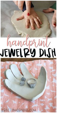 handprint jewelry dish is an easy and fun craft for kids to do at home