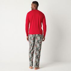 You'll feel instantly cozy and festive in this Snowed Inn men's pajama set by North Pole Trading Co. Made from soft jersey, it includes a graphic long-sleeve pajama top and coordinating printed drawstring pants. Wear it with fluffy socks or slippers. # Pieces In Set: 21st Piece Description: Top1st Piece Apparel Length: 29 Inches1st Piece Fabric: Jersey1st Piece Fiber Content: 100% Polyester1st Piece Care: Machine Wash, Tumble Dry2nd Piece Description: Pants2nd Piece Closure Type: Drawstring2nd … Fluffy Socks, Mens Pajamas Set, Mens Pajamas, Printed Drawstring, Pajama Top, North Pole, Long Sleeve Pyjamas, Mens Crew Neck, Drawstring Pants