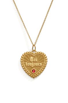 Inspired by vintage French love tokens, this pendant translates to "You Every Day". Designed to be gifted to a special someone or worn as a token of self-love. French Love, Double Heart Ring, Lovers Eyes, Dream Aesthetic, The Love Club, Ruby Crystal, Love Token, Special Someone, Character Ideas