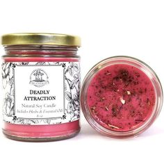 Deadly Attraction Soy Spell Candle for Love, Passion & Seduction - Art Of The Root Lilin Aroma, Pagan Magick, Boy Candle, Conjure Oil, Soya Mumu, Spell Candle, Pagan Rituals, Essential Oils Herbs, Home Spray