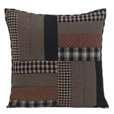 a pillow with patchwork on it