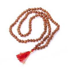 PRICES MAY VARY. SPECIFICATIONS: This may not fit as a necklace for adults. It is intended to be used as JAPA mala. This rudraksha mala is handmade in Nepal with 4 mm, 5 face (panchmukhi) Indonesioan rudra seeds, sewn into a garland with a heavy duty thread, there is a knot after each individual seed. It has 108 beads + one bindu/guru bead. Circumference is about 20-21" AUTHENTIC RUDRAKSHA BEADS: Panchmukhi or 5 face rudraksha comes with an authenticity certificate. C-section of the rudraksha be Spiritual Beaded Necklaces For Festive Occasions, Spiritual Polished Beads For Puja, Traditional Necklaces With 8mm Beads For Rituals, Festive 8mm Round Bead Necklace, Traditional Round Beads Mala As Gift, Traditional Hand-strung Mala For Festivals, Traditional Beaded Mala For Gift, Traditional Mala With Round Beads As Gift, Traditional Hand-strung Beaded Necklaces For Festivals