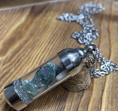 Crystal pendant necklace for those looking to bring good intentions into their life. Gem Pendant, Cape Canaveral, Good Intentions, Crystal Pendant Necklace, Crystal Necklace Pendant, Moss Agate, Crystal Pendant, Pendant Necklaces, Mousse