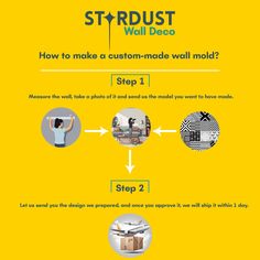 the instructions for how to make a custom - made wall mold