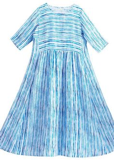 Modern O Neck Patchwork Summer Dress Sewing Blue Striped Maxi DressesFabric: LinenSize & Fit: Fit: This garment fits true to size.Length: Size M measures 48.75"from shoulder to hemBust: Great for any cup size. Waist: Loose Fit. Comfortable room throughout midsection.Hip: Loose Fit - room for hips. Hand Wash Cold. Summer Dress Sewing, Fashion Shoes Flats, Comfortable Room, Striped Maxi, Dress Sewing, Striped Maxi Dresses, Woolen Coat, Modern Dress, Cup Size