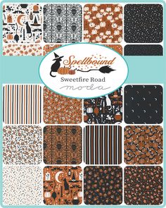 the sweetfire road collection by modle studio for modle fabrics, featuring pumpkins and