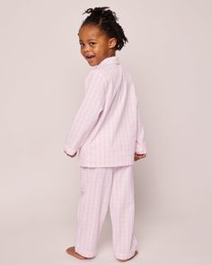 This pajama set is classic and never goes out of style. Gingham print dating back to the 17th century is a staple. This classic pajama set is accented with white piping and finished with pearl buttons. The sleepwear is made from the finest quality yarn-dyed cotton and blended with just enough inherently flame retardant fiber to allow it to pass strict CPSC flame retardant laws without using harmful chemicals. The fabric is brushed for added softness, making the sleepwear feel absolutely luxuriou Gingham Sleepwear For Bedtime In Spring, Gingham Sleepwear For Spring Bedtime, Spring Gingham Sleepwear For Bedtime, Classic Sleepwear For Pajama Party In Spring, Classic Spring Sleepwear For Bedtime, Summer Pajama Set, Classic Pajamas, Summer Pajamas, Pink Gingham