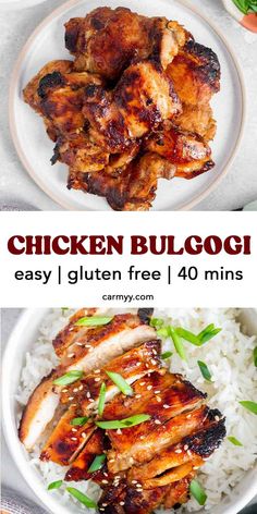 chicken bulgogi is an easy, gluten - free meal that's ready in under 30 minutes