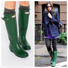 $150 New Womens Hunter W23105 Original Tall Wellington Rubber Rainboots Size: 5 Womens. Color: Matte Forest Green Brand New With Tags. Item Typically Runs Large. Suggested Sizing Down. Material: Rubber Design Details: Silver-Tone Hardware Lightly Padded Insole Rubber Sole With Traction Approx 15in Shaft Approx 15in Boot Circumference Product Is Made From Natural Rubber And Insoluble Residue May Be Apparent On Surface *Bin3388 * Green Rain Boots For Fall Outdoor Use, Green Rain Boots For Fall Outdoor Activities, Green Rain Boots For Outdoor Fall Activities, Green Rain Boots For Outdoor, Green Fall Rain Boots For Outdoor, Trendy Green Fall Boots, Classic Rain Boots For Outdoor Fall Use, Classic Rain Boots For Fall Outdoor Activities, Classic Rain Boots For Fall Outdoor