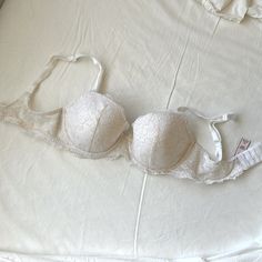 No Tags But New Condition. Please See Photos Dream Angeles Collection Lined Demi Elegant Victoria's Secret Spring Bra, Elegant White Bra With Lined Body, White Fitted Feminine Bra, Elegant White Lined Bra, Victoria's Secret Classic Underwire Bra, Classic White Bra With Removable Pads, Fitted White Lace Bra, White Delicate Lace Push-up Bra, White Delicate Lace Fitted Bra