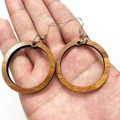 This is hand-made Hawaiian Koa Wood Earring. The Earring is matt finished with clear stain. The color is similar as the picture. Also, the earring comes with two different size: 1 1/8 inch and 1 1/2 inch(Diameter) Every order will takes about 3-5 business days to finish. and It will takes another 3-5 business day for deliver. Which meaning you will received your order in about 10 business day after your place the order. The shipping is FREE. Minimalist Brown Hoop Earrings For Gift, Brown Round Earrings For Pierced Ears, Brown Hoop Earrings Gift, Brown Circular Earrings As Gift, Brown Circular Earrings For Gift, Nickel-free Brown Circular Earrings, Brown Circular Earrings For Gifts, Hypoallergenic Brown Round Earrings, Brown Round Hoop Earrings For Gift