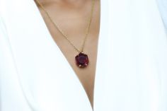 A vivid Garnet jewelry necklace is a gorgeous choice for a finishing touch to your style. A stylish piece from our selection of pendant necklaces for women with silhouettes to compliment you. A hexagon necklace with a remarkable simplicity that never goes out of style. A brilliant and luxurious jewelry piece. Finish is customizable, available in 14k yellow, rose and white gold With different necklace length choices Nickel Free and Tarnish Resistant Thoughtfully packaged with a fancy gift kit Pro Elegant Red Square Pendant Necklace, Elegant Red Necklace With Square Pendant, Elegant Red Necklace With Rectangular Pendant, Rectangular Gemstone Pendant Necklace For Weddings, Elegant Red Necklace With Large Pendant, Elegant Rectangular Pendant Necklace For Her, Elegant Rectangular Pendant For Jewelry Making, Elegant Square Pendant Necklace For Her, Elegant Red Rectangular Necklace