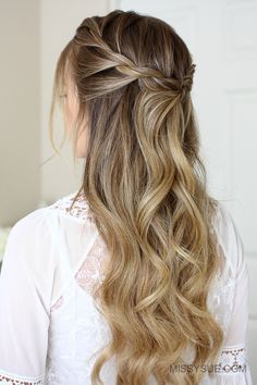 3 Easy Rope Braid Hairstyles Braidmades Hairstyles, Long Straight Hair Bridesmaid Styles, After Party Hairstyles, Braided Down Hairstyles Simple, Sides Up Hairstyles Simple, Formal Braided Hairstyles, Side Twist Hair, Rope Braided Hairstyle, Brunette Ombre