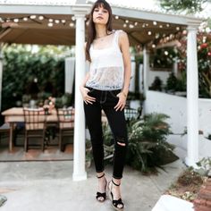 Elevate your summer wardrobe with the Sheer Embroidered Lace Top, featuring a breathable and flowy design that's perfect for layering or as a chic cover-up. Whether paired with denim shorts and sandals for a brunch outfit or worn over a swimsuit, this lightweight lace tank adds a touch of elegance to any ensemble. Casual Non-stretch Lace Top For Spring, Spring Lace Top For Day Out, Trendy Floral Embroidery Tops For Beach, Sleeveless Lace Top For Summer Brunch, Summer Lace Top For Spring, Summer Lace Top For Spring Season, Spring Casual Lace Top For Day Out, Casual Lace Top For Spring Day Out, Chic Lace Top For Summer Vacation