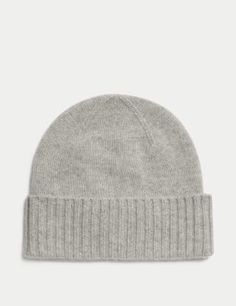 This winter hat from our Autograph collection is crafted from pure cashmere for a truly luxurious feel. It's designed in a timeless beanie shape and features a ribbed trim for extra warmth. \n \n Autograph: premium investment pieces featuring contemporary cuts and refined finishing touches. Grey Hats, Knitted Beanie Hat, Grey Hat, Knitted Beanie, Knit Beanie Hat, Winter Hat, Beanie Hat, Knit Beanie, Beanie Hats