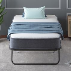 Balus Folding Bed With Mattress For Adults, 75 ''l X 46''w Rollaway Bed With 5'' Memory Foam Mattress, Portable Foldable Bed With Baffle, fold Up Guest Bed (upgrade With Cover) Alwyn Home Size: Twin | Alwyn Home Balus Folding Bed w / Mattress For Adults, Roll Away Bed w / 5" Memory Foam Mattress, Portable Fold Up Guest Bed | Twin | Wayfair Rollaway Bed, Fold Up Beds, Bed With Mattress, Bed Twin, Foldable Bed, Folding Bed, Adult Bedroom, Folding Beds, Queen Mattress