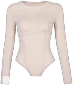 Fitted Leotard With Thumbholes, Neck Corset, Table S, Corset Style, Long Sleeve Bodysuit, Crew Neck, Long Sleeve, Fabric