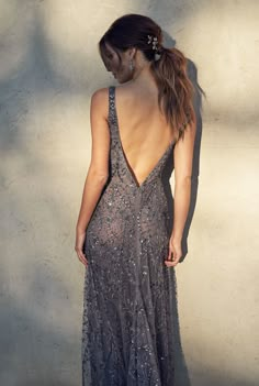 Anna Campbell Dress, Indigo Dress, Anna Campbell, Bridal Studio, Silver Mermaid, Prom Inspo, Prom Dress Inspiration, Pretty Prom Dresses