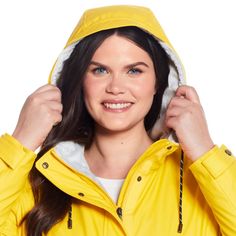 Keep the rain at bay wearing this women's Weathercast hooded rain coat.Click on this WOMEN'S GUIDE to find the perfect fit and more! Keep the rain at bay wearing this women's Weathercast hooded rain coat. Click on this WOMEN'S GUIDE to find the perfect fit and more! FEATURES Slick woven water-resistant exterior 2 side pockets Attached hood Snap & zipper front Long sleeves with adjustable snap-tab cuffs Fully lined Plush cozy lining inside the hood and back yokeFIT & SIZING 34-in. length from sho Weatherproof Parka For Outdoor, Yellow Hooded Rainy Season Outerwear, Yellow Weatherproof Raincoat For Fall, Yellow Waterproof Raincoat For Fall, Yellow Weatherproof Fall Raincoat, Waterproof Parka For Rainy Season, Hooded Parka For Rainy Weather, Hooded Raincoat With Double-lined Hood, Weatherproof Hooded Raincoat For Rainy Weather