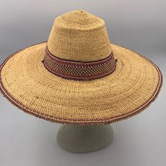 South American Finely Woven Hat Very Well Made. Color: Natural Inside Diameter Across Is Approx 7.5” Brim Size Approx 4.5 Inches. This Will Likely Get Wrinkled In Transit. I Will Carefully Place In A Box, But May Need To Be Flattened Out If Minor Creases Happen Items Are Retail Store Purchases And May Have Been Handled Or Tried On By Store Customers Prior To Sending, Photos Are Taken Of Item With Shipping Label And A Zip Tie Tag Attached To Represent The Item Purchased And Shipped Handwoven Natural Hat Band With Flat Brim, Artisan Natural Sun Hat With Curved Brim, Artisan Fedora Sun Hat In Natural Color, Brown Boater Hat With Wide Brim In Toquilla Straw, Artisan Wide Brim Sun Hat For Vacation, Brown Toquilla Straw Boater Hat With Wide Brim, Brown Straw Hat With Curved Brim, Brown Brimmed Toquilla Straw Sun Hat, Brown Wide Brim Boater Hat In Toquilla Straw