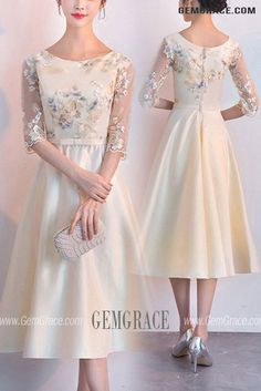 10% off now|Free shipping world-wide. Elegant Champagne Fall Wedding Guest Dress With Embroidery Flowers at GemGrace. Click to learn our pro custom-made service for wedding dress, formal dress. View #WeddingGuestDresses for more ideas. Cream Wedding Dress With Floral Applique, Elegant Floral Mother Of The Bride Dress For Wedding, Elegant Beige Dress With Floral Applique, Elegant Mother Of The Bride Dress With Floral Embroidery, Elegant Embroidered Mother Of The Bride Dress For Wedding, Beige Floral Embellished Wedding Dress, Spring Beige Mother Of The Bride Dress For Party, Beige Floral Wedding Dress, Champagne Fall Wedding