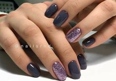 Nails Black Nails With Glitter, Pedicure Designs, Shellac Nails, Ideas Nails, Nail Designs Glitter, Dipped Nails, Classy Nails, Nail Polishes, Nails Ideas