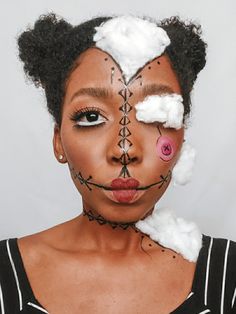 Voodoo Doll Makeup, Doll Makeup Tutorial, Models To Draw, Makeup Artist Tips, Halloween Makeup Inspiration, Doll Makeup, Harry Potter Diy, Sfx Makeup, Halloween Makeup Looks