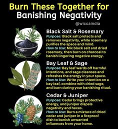 Banishing Herbs Witchcraft, Banishing Herbs Magick, Let Go Of Negative Energy, Banishing Negative Energy, Celtic Witchcraft, Banishing Spells