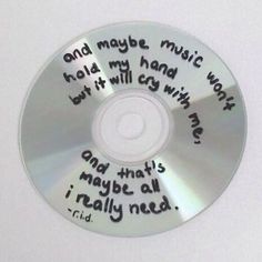 a cd that has writing on it