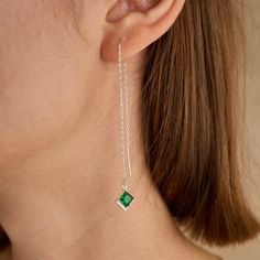 Dainty Pave Emerald Square Long Earrings May Birthstone Green Emerald Earrings Long Emerald Earrings Gift For Her Birthday Gifts Unique Gift 💎 Elegant square long and dangling Emerald green earrings are elegant and stylish. 💎 It is a jewel that you can buy as a team with our other emerald necklaces. It is designed in a square form. 💎 You will be satisfied with its shine and quality. It is made of 925 sterling silver and emerald zircon stone. 💎 925 sterling silver, 18k gold plated, Rose gold Emerald Necklaces, Green Emerald Earrings, Square Form, Emerald Green Earrings, Square Stone, Gift For Her Birthday, May Birthstone, Emerald Necklace, Birthstone Earring