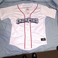 This Is An Ot Sports Lehigh Valley (Philadelphia Phillies) Aaa Baseball Jersey In A Men's Small. It's New With Tags With No Flaws. Athletic, Athleisure, Sports, Baseball, Summer, Fanatic, Casual, Streetwear. White Varsity Baseball Jersey For Sports Season, Varsity Style White Baseball Jersey For Sports Season, White Baseball Jersey For College Sports Season, White College Baseball Jersey For Sports Season, White Varsity Jersey For Sports, White Fan Apparel Jersey For College, White College Fan Apparel Jersey, White Varsity Jersey With Moisture-wicking, Collegiate White Baseball Jersey For Sports Season