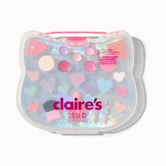 Claire's Club Pink Cat Makeup Case Claire's Makeup, Crown Hair Clip, Sensitive Ears Earrings, Play Makeup, Piercing Kit, Pencil Case Stationery, Photo Frame Gift, Special Occasion Hairstyles, Bags For Teens