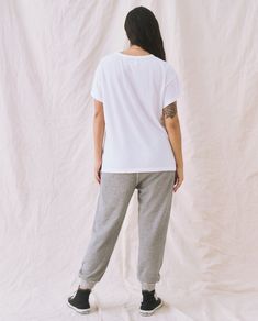 This worn in sweatpant is the perfected version of a vintage gym pant. Its drawstring waistband and ribbed cuffs make for a relaxed look. 100% Cotton Machine Wash Cold Tumble Dry Low Made in the U.S.A. Sporty Relaxed Fit Pants For Loungewear, Relaxed Fit Athleisure Sweatpants With Ribbed Cuffs, Sporty Pants With Elastic Cuffs And Relaxed Fit, Sporty Sweatpants With Elastic Waistband For Loungewear, Sporty Joggers With Ribbed Waistband For Loungewear, Sporty Sweatpants With Elastic Waistband For Lounging, Sporty Relaxed Fit Lounge Pants, Relaxed Fit Athleisure Pants For Loungewear, Sporty Relaxed Fit Lounging Pants