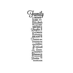 the word family is made up of words that spell out their names in black and white