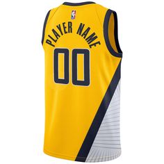 a yellow basketball jersey with the name player name on it and an image of a man's face