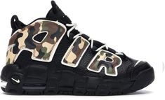 Nike More Uptempo 96 Camo (GS) Nike Air More Uptempo 96, Uptempo 96, Nike Uptempo, Nike Air Uptempo, Camo Sneakers, Nike Air More Uptempo, Camo Shoes, Custom Shoes Diy, Nike Air More