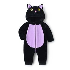 Newborn Infant Baby Girls Boys Casual Romper Long Sleeve Hooded Cartoon Cat Zipper Closure Jumpsuit Cat Jumpsuit, Baby Halloween Costume, Cat Outfit, Baby Halloween Outfits, Toddler Jumpsuit, Animal Onesie, Zipper Jumpsuit, Baby Overall, Toddler Halloween Costumes