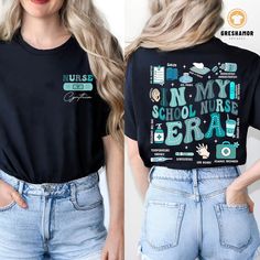 🔥 Use code SAVEMORE at checkout for 35% OFF with 3+ item order. Don't miss out! 🔥 Show your appreciation with our Personalized School Nurse Shirt. Perfect for PreK and elementary school nurses, this custom shirt is a wonderful way to recognize their hard work and dedication to student health and well-being.  Ideal for back-to-school events, the last day of school, or as a heartfelt appreciation gift. This unique shirt makes a thoughtful present, celebrating the invaluable role school nurses pl School Nurse T-shirts, School Nurse Appreciation Gifts, School Nurse Appreciation, School Last Day, The Last Day Of School, Nurse Appreciation Gifts, Cut Clothes, School Nurse, Nurse Appreciation