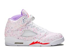 Air Jordan 5 Retro GG 'Easter' - Air Jordan - CT1605 100 - white/laser crimson/voltage purple | Flight Club Couple Shoes, Flight Club, Raging Bull, Jordan 5 Retro, Youth Shoes, Air Jordan 5 Retro, Air Jordan 5, Jordan 5, Trainer Sneakers