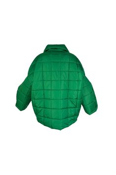 Unisex quilted jacket "Lupinus Green" features a round shoulder and oversized fit for a relaxed, comfortable feel. It's made from lightweight, wrinkle-free polyester and has large pockets, windproof, and water repellent properties. The soft, bold shape makes it a statement piece, and the hypoallergenic synthetic padding adds warmth without compromising style.Size Guide:ONE SIZE (fits to XS-XL)Collar - 51 cmWides middle line - 170 cmBottom line - 140 cmSleeve ends - 57 cmLength from the neckline Long Sleeve Quilted Puffer Jacket For Outdoor, Quilted Long Sleeve Puffer Jacket For Outdoor, Solid Color Long Sleeve Puffer Quilted Jacket, Oversized Quilted Long Sleeve Jacket, Oversized Quilted Outerwear For Cold Weather, Oversized Casual Puffer Jacket For Outdoor, Green Nylon Outerwear For Cold Weather, Quilted Long Sleeve Puffer Jacket, Oversized Quilted Long Sleeve Outerwear