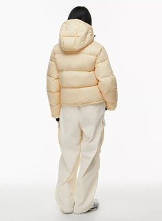 This puffer contains 100% responsibly sourced goose down.Engineered to deliver warmth to -30°C / -22°F, The Super Puff™ will keep you super warm where it counts. This version is made with a glossy, water-repellent fabric from France. 100% responsibly sourced goose down Engineered to deliver warmth to -20°C / -4°F 700+ fill-power goose down Fabric from an innovative Japanese mill Water-repellent fabric Wind-resistant fabric Machine washable Removable hood Cinchable weather-shield hood Down-filled Cozy Collar™ Soft-feel storm cuffs with thumbholes Interior smart storage pocket Cozy-brushed pockets EasySinch Hem — a cinchable hem provides a versatile silhouette while keeping the elements out Downproof construction YKK® NATULON® zippers Trims made with recycled materials Exclusive Super World Sporty Duck Down Puffer Jacket For Winter, Solid Puffer Jacket For Outdoor Activities, Solid Color Duck Down Puffer Jacket, Solid Duck Down Puffer Jacket For Cold Weather, Casual Winter White Duck Down Puffer Jacket, Casual Down Puffer Jacket For Winter Sports, Solid Color Outdoor Puffer Jacket, Duck Down Puffer Jacket With Pockets For Outdoor Activities, Duck Down Puffer Jacket With Pockets For Outdoors