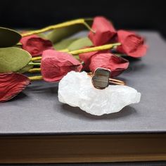 Add a unique touch to your jewelry collection with this Tiny Petrified Wood Ring. This size 5 ring boasts a small piece of petrified wood, giving it a one-of-a-kind look. The copper band adds a touch of warmth, making it perfect for any occasion. Jewelry For Girlfriend, Grounding Crystals, Electroformed Ring, Witchy Jewelry, Wood Ring, Wood Rings, Petrified Wood, Crystal Ring, Pinky Ring