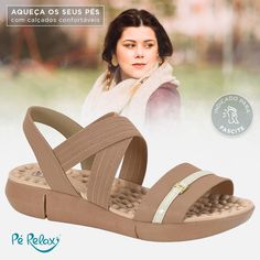 Prática, delicada e super confortável! 💖 Sua palmilha possui esferas em alto relevo que massageiam a sola dos pés e aliviam as dores da Fascite Plantar. 👣 🛍 Compre pelo site: www.PERELAX.com.br⠀⠀ ⠀⠀ 🔎 Ref.: PR7142-102BG ⠀⠀ #PéRelax #SapatosFemininos Comfortable Slippers, Slipper Sandals, Sandal Espadrille, Womens Sandals, Espadrilles, Slippers, Women Shoes, Sandals, My Style