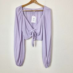 Hidden Brand Purple Cropped Long Sleeve Blouse Nwt In Excellent Condition New With Tags Please See Photos For Measurements (In Inches). We Are Happy To Answer Your Questions! Size:L Super Fast Shipping: We Ship Out The Next Business Day! #200l23 W 11oz Purple Long Sleeve Top For Day Out, Chic Cropped Long Sleeve Top For Spring, Fitted Long Sleeve Top For Spring Brunch, Trendy Cropped Blouse For Daywear, Trendy Purple Tops For Brunch, Solid Cropped Long Sleeve Top For Spring, Cropped Long Sleeve Top For Spring, Chic Purple Crop Top For Spring, Purple Long Sleeve Crop Top For Spring