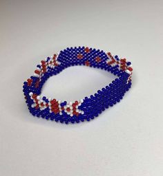 Patriotic Blue Friendship Bracelets As Gift, Patriotic Beaded Bracelets With Colorful Beads As Gift, Handmade Patriotic Bracelets For Gift, Usa Beaded Bracelet, Patriotic Blue Friendship Bracelets, Blue Patriotic Bracelet For Friendship, Red Beaded Bracelet For Independence Day, Patriotic Beaded Bracelets For Gifts, Patriotic Colorful Beads Bracelet For Gift